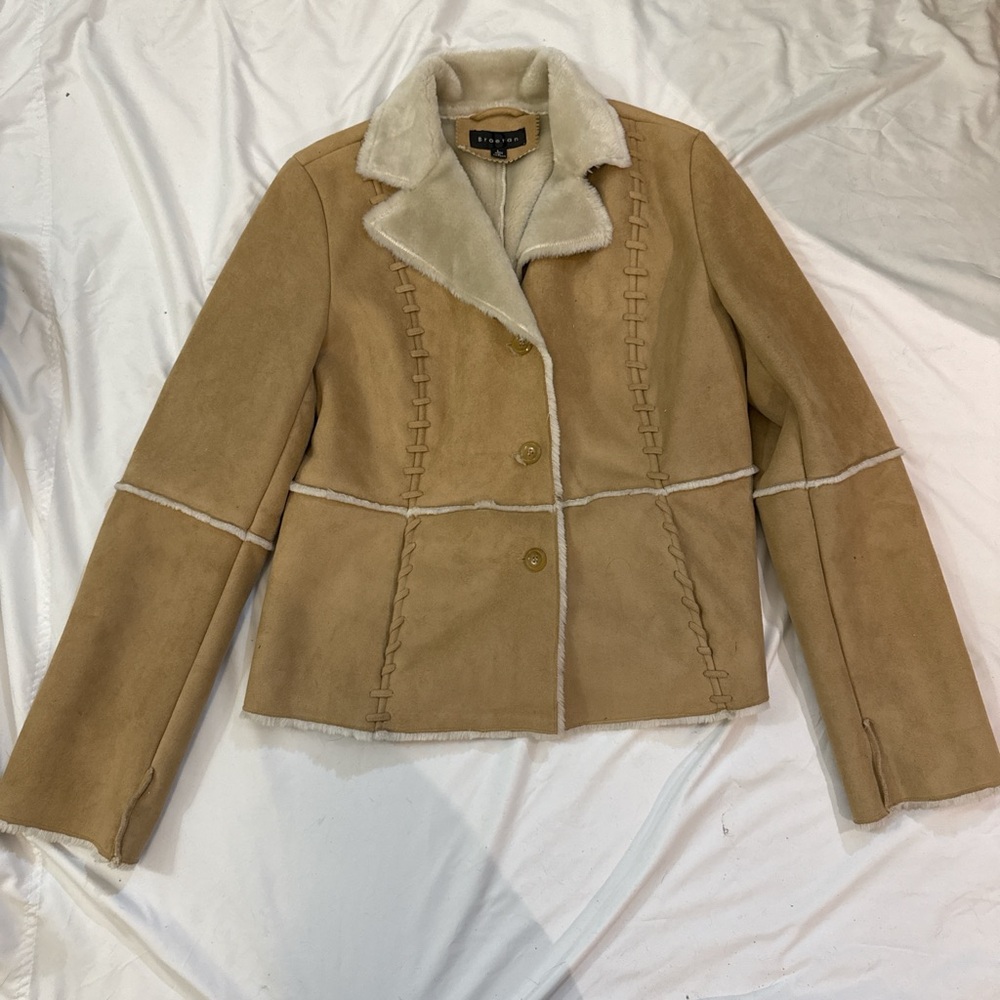 Braetan Tan Teddy Jacket Luxurious Soft Texture